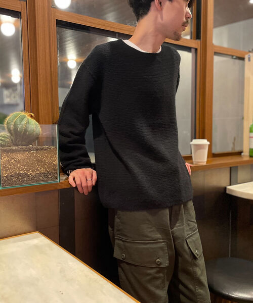 GLOSTER（グロスター）の「【GLOSTER/グロスター】アルパカ混 プルオーバーニット クルーネック（ニット/セーター・メンズ・ブラック/ダークブラウン/グレー・MEDIUM/LARGE）」の16枚目の写真