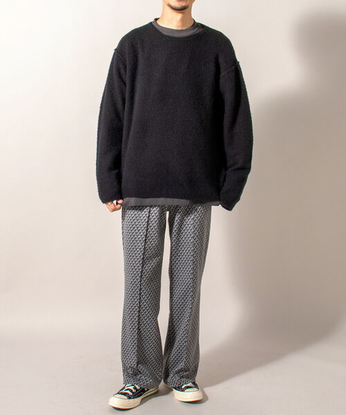 GLOSTER（グロスター）の「【GLOSTER/グロスター】アルパカ混 プルオーバーニット クルーネック（ニット/セーター・メンズ・ブラック/ダークブラウン/グレー・MEDIUM/LARGE）」の12枚目の写真