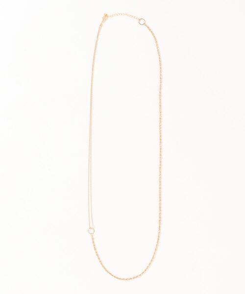 prose verse(プロズヴェール)の「チェーン切り替えロングネックレス(ネックレス・レディース・ゴールド/シルバー・フリ-)」の4枚目の写真