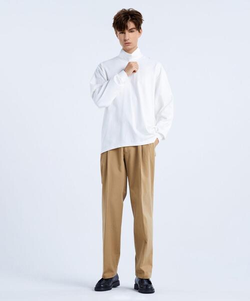 BRACTMENT（ブラクトメント）の「＜BRACTMENT（ブラクトメント）＞ハイゲージ ハイネック カットソー（Tシャツ/カットソー・メンズ・ホワイト/ブラック・38/40/36）」の5枚目の写真