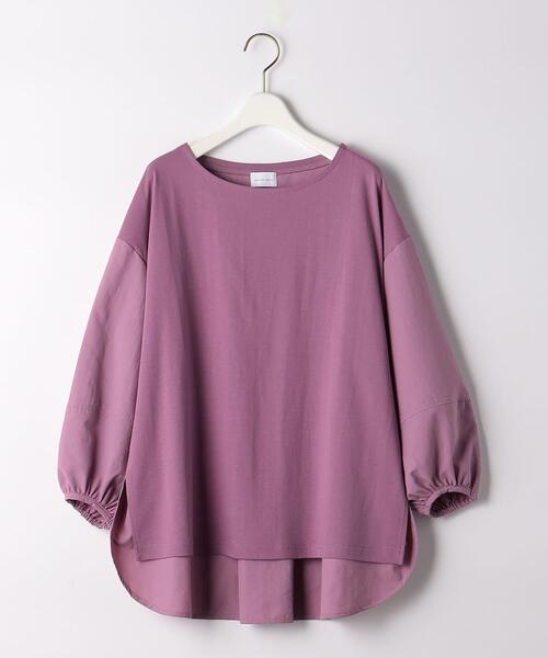 green label relaxing(グリーンレーベルリラクシング)の「フハクコンビ ボリューム スリーブ プルオーバー カットソー(Tシャツ/カットソー・レディース・ブラック/ベージュ/ライトピンク・FREE)」の13枚目の写真