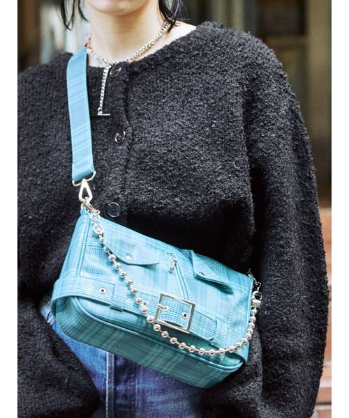 jouetie(ジュエティ)の「ライダースミニBAG(ショルダーバッグ・レディース・ブラック/ブルー/アイボリー・FREE)」の3枚目の写真