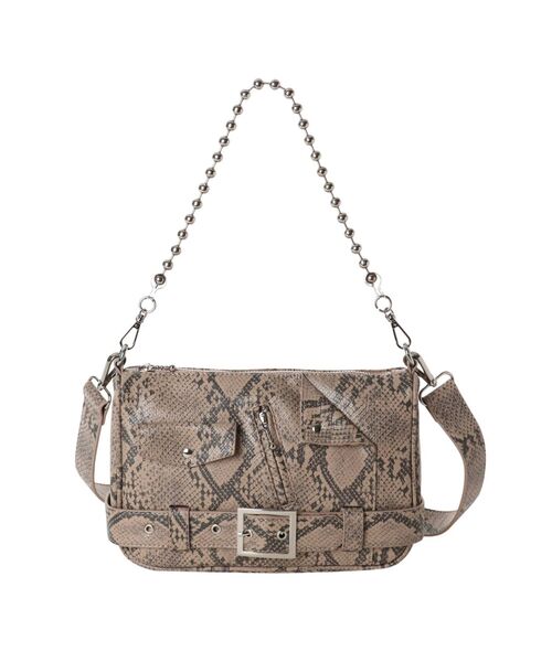 jouetie(ジュエティ)の「ライダースミニBAG(ショルダーバッグ・レディース・ブラック/ブルー/アイボリー・FREE)」の1枚目の写真