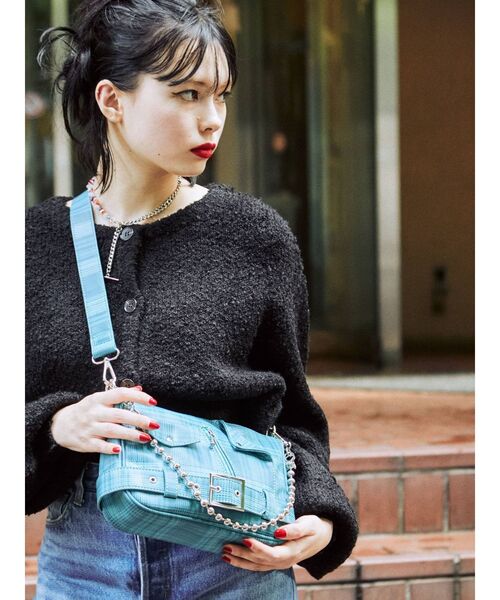 jouetie(ジュエティ)の「ライダースミニBAG(ショルダーバッグ・レディース・ブラック/ブルー/アイボリー・FREE)」の13枚目の写真