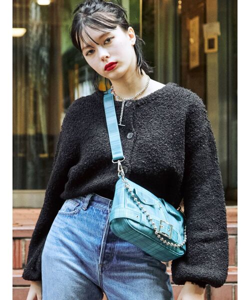 jouetie(ジュエティ)の「ライダースミニBAG(ショルダーバッグ・レディース・ブラック/ブルー/アイボリー・FREE)」の20枚目の写真