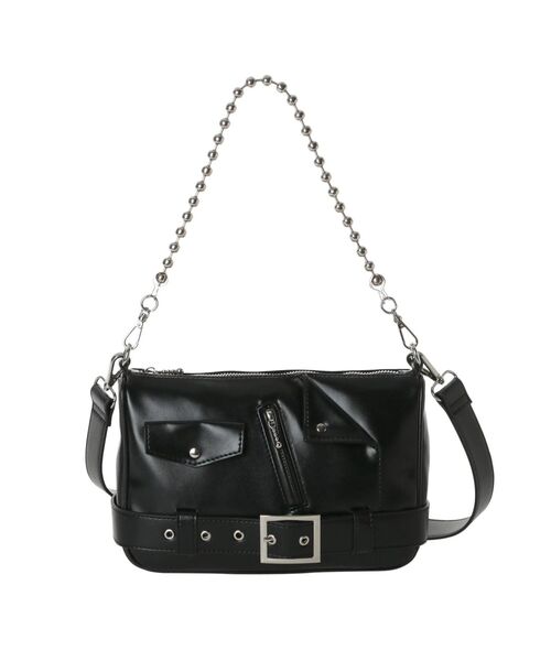 jouetie(ジュエティ)の「ライダースミニBAG(ショルダーバッグ・レディース・ブラック/ブルー/アイボリー・FREE)」の6枚目の写真