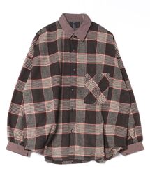 THISIS（ディスイズ）の「ビッグシルエット 袖ギャザーチェックシャツ（シャツ/ブラウス）」