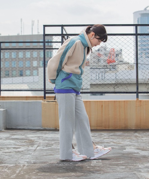 le coq sportif（ルコックスポルティフ）の「【池田エライザコラボ】ドッキングボアフリースアノラック レディース ウェア シェルジャケット コート スポーツウェア（ブルゾン・レディース・ホワイト/パープル・XL/L/M）」の14枚目の写真