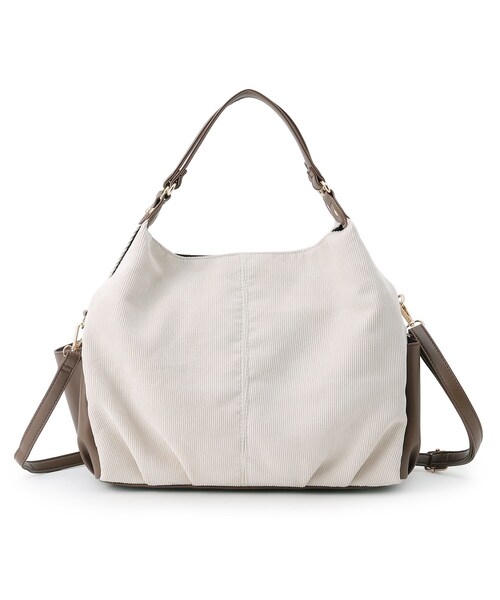 DRESKIP（ドレスキップ）の「◆2WAYあおりバルーントート（トートバッグ・レディース・チャコールグレー/ダークブラウン/ベージュ・00）」の8枚目の写真