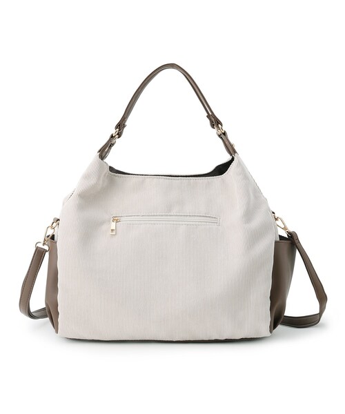 DRESKIP（ドレスキップ）の「◆2WAYあおりバルーントート（トートバッグ・レディース・チャコールグレー/ダークブラウン/ベージュ・00）」の5枚目の写真