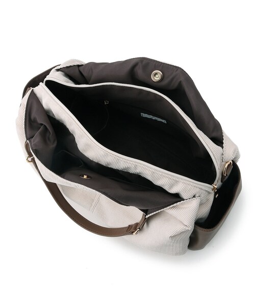 DRESKIP（ドレスキップ）の「◆2WAYあおりバルーントート（トートバッグ・レディース・チャコールグレー/ダークブラウン/ベージュ・00）」の7枚目の写真