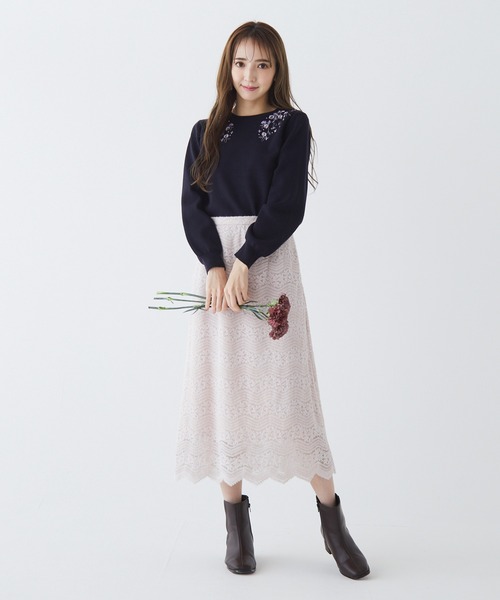 BE RADIANCE(ビーラディエンス)の「裾スカラレーススカート(スカート・レディース・アイボリー/ブルー/ピンク・FREE)」の20枚目の写真