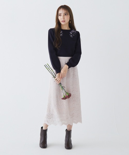 BE RADIANCE(ビーラディエンス)の「裾スカラレーススカート(スカート・レディース・アイボリー/ブルー/ピンク・FREE)」の21枚目の写真