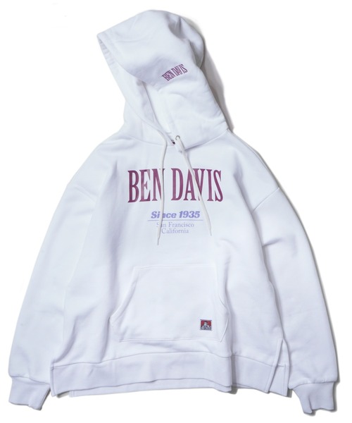 BEN DAVIS（ベンデイビス）の「《BEN DAVIS》LADIES PARKA（パーカー・レディース・ホワイト/チャコール/ワイン・LARGE/MEDIUM）」の2枚目の写真