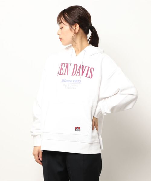 BEN DAVIS（ベンデイビス）の「《BEN DAVIS》LADIES PARKA（パーカー・レディース・ホワイト/チャコール/ワイン・LARGE/MEDIUM）」の8枚目の写真
