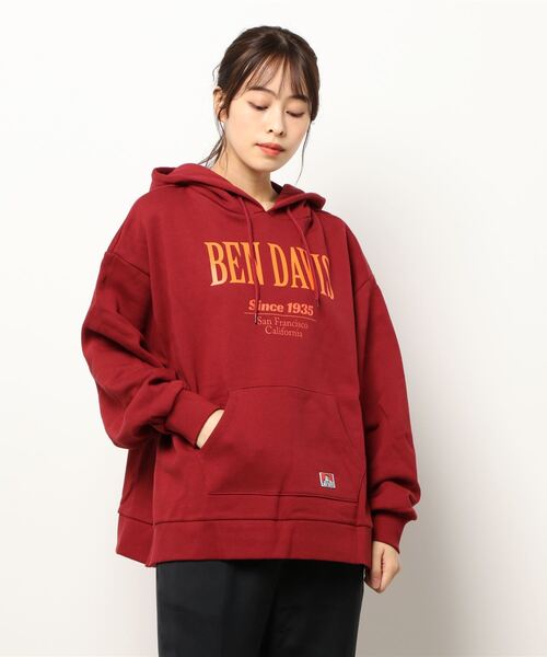 BEN DAVIS（ベンデイビス）の「《BEN DAVIS》LADIES PARKA（パーカー・レディース・ホワイト/チャコール/ワイン・LARGE/MEDIUM）」の6枚目の写真