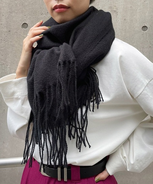 PAGEBOY(ページボーイ)の「カラーストール(マフラー・レディース・ブラック/アクア/ブラウン/グレイッシュベージュ・FREE)」の5枚目の写真