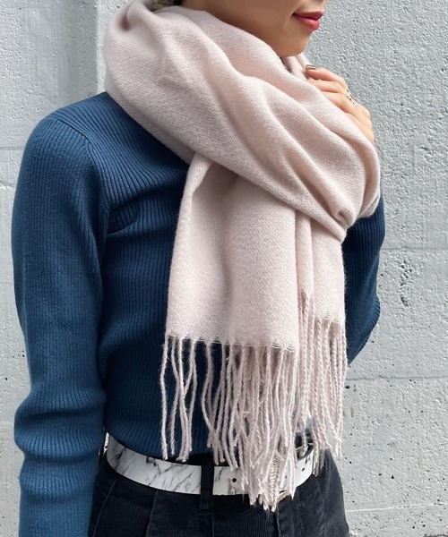 PAGEBOY(ページボーイ)の「カラーストール(マフラー・レディース・ブラック/アクア/ブラウン/グレイッシュベージュ・FREE)」の7枚目の写真