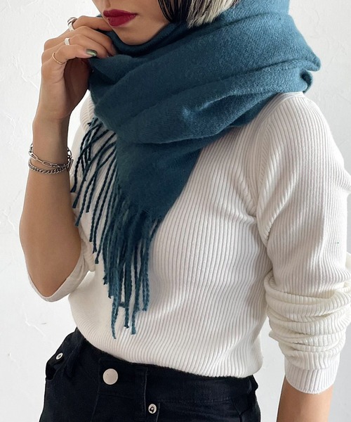 PAGEBOY(ページボーイ)の「カラーストール(マフラー・レディース・ブラック/アクア/ブラウン/グレイッシュベージュ・FREE)」の19枚目の写真