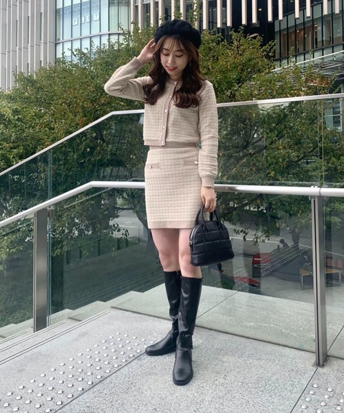 FREE'S MART（フリーズマート）の「ニットツイードミニスカート（スカート・レディース・ブラック系その他/ベージュ系その他/パープル系その他・FREE）」の11枚目の写真