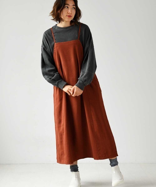 LUPILIEN(ルピリアン)の「ウォッシュツイルポリレーヨンキャミワンピース(ワンピース・レディース・ブラック/ベージュ/テラコッタ・FREE)」の8枚目の写真