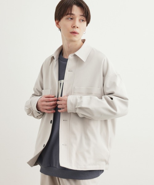 JUNRED(ジュンレッド)の「ワタ染めWポケットビッグブルゾン(ブルゾン・メンズ・ブラック/オフホワイト/ブルー系その他4・S/M/L)」の2枚目の写真