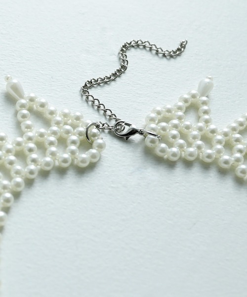 【追跡付】ホワイト縁取りのCC♡超限定♪パールネックレス 希少バロックパール♪高品質◇silver925◇淡水ベビーパール