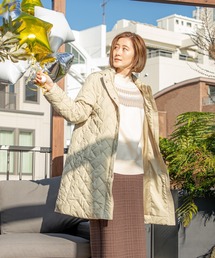 Petit Honfleur（プチオンフルール）の「キルト中綿ロングコート（その他アウター）」