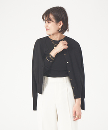 Rouge vif | 【アンサンブル対応】SI混ドロップスリーブカーディガン(カーディガン/ボレロ)