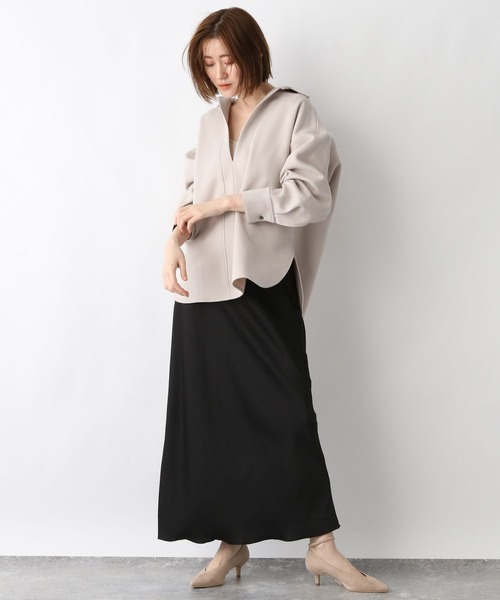 A part by（アパートバイ）の「ボンディングVプルオーバー 264368（その他トップス・レディース・ライトグレー/ブラック・FREE）」の7枚目の写真