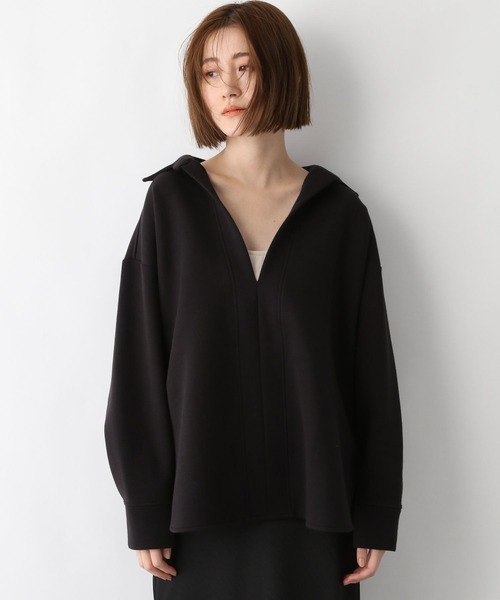 A part by（アパートバイ）の「ボンディングVプルオーバー 264368（その他トップス・レディース・ライトグレー/ブラック・FREE）」の13枚目の写真