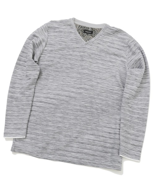 MEN'S BIGI（メンズビギ）の「スラブタック天竺 Vネックカットソー　made in japan（Tシャツ/カットソー・メンズ・ホワイト/グレー/インディゴブルー・01/02/03）」の11枚目の写真