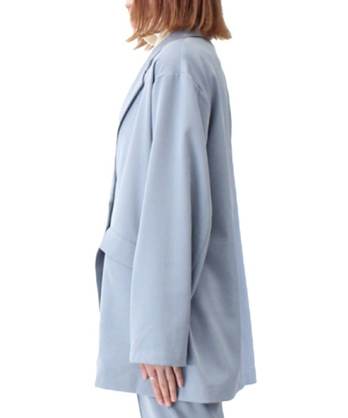 STYLEBLOCK(スタイルブロック)の「ツイルテーラードジャケット(テーラードジャケット・レディース・オリーブ/ピンク/ブルー/ベージュ/ネイビー/ライトベージュ・M)」の12枚目の写真