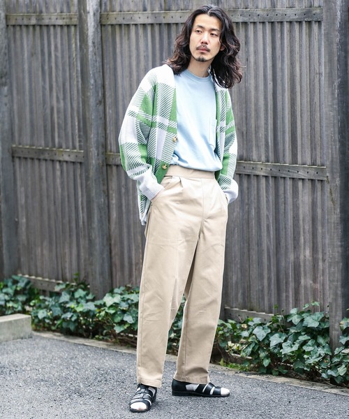 URBAN RESEARCH Sonny Label(アーバンリサーチサニーレーベル)の「チェックジャガードカーディガン(カーディガン/ボレロ・メンズ・ブルー系その他/イエロー/グリーン・MEDIUM/LARGE)」の6枚目の写真