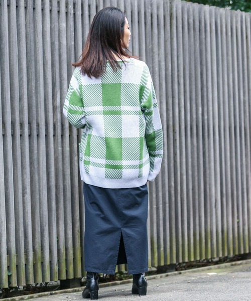 URBAN RESEARCH Sonny Label(アーバンリサーチサニーレーベル)の「チェックジャガードカーディガン(カーディガン/ボレロ・メンズ・ブルー系その他/イエロー/グリーン・MEDIUM/LARGE)」の11枚目の写真