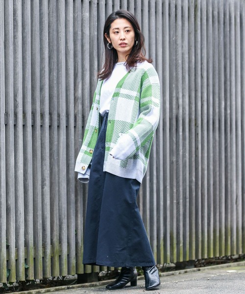 URBAN RESEARCH Sonny Label(アーバンリサーチサニーレーベル)の「チェックジャガードカーディガン(カーディガン/ボレロ・メンズ・ブルー系その他/イエロー/グリーン・MEDIUM/LARGE)」の14枚目の写真