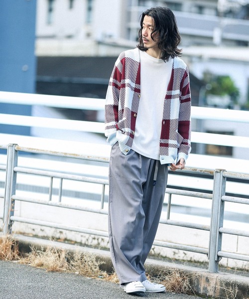 URBAN RESEARCH Sonny Label(アーバンリサーチサニーレーベル)の「チェックジャガードカーディガン(カーディガン/ボレロ・メンズ・ブルー系その他/イエロー/グリーン・MEDIUM/LARGE)」の21枚目の写真