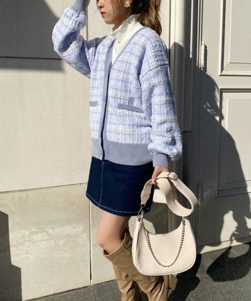 one after another NICE CLAUP(ワンアフターアナザーナイスクラップ)の「シンプルデニム台形ミニスカート(デニムスカート・レディース・ブラック/インディゴブルー・FREE)」の21枚目の写真