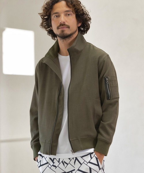 mj8427- STAND COLLAR MA-1 ジャケット