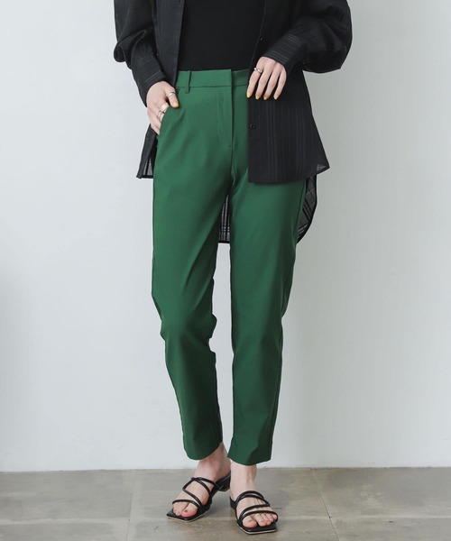 SENSE OF PLACE by URBAN RESEARCH（センスオブプレイスバイアーバンリサーチ）の「ストレッチスリムテーパードパンツ（その他パンツ・レディース・ブラック/カーキ/ピンクベージュ/ライトベージュ/ブルー/グリーン・SMALL/MEDIUM/LARGE/X-SMALL/TALL）」の4枚目の写真