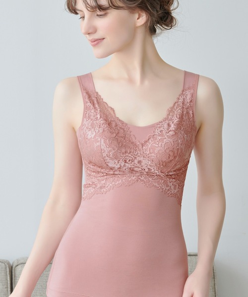 BRADELIS NEWYORK（ブラデリスニューヨーク）の「素肌なめらかハッピーフィットバストキャミ　ブラデリス　補正下着　補整　ボディシェイパー（インナーウェア/肌着・レディース・ブラック/ブルー/オレンジ系その他/ベージュ系その他/ブルー系その他/クリーム/ピンク系その他・3L/S/LL/M/L）」の7枚目の写真