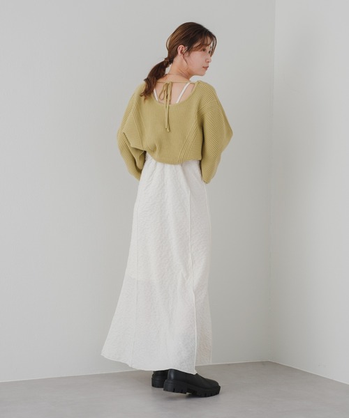 Kastane（カスタネ）の「リブニットボレロ（カーディガン/ボレロ・レディース・ブラック/グリーン/アイボリー・FREE）」の12枚目の写真