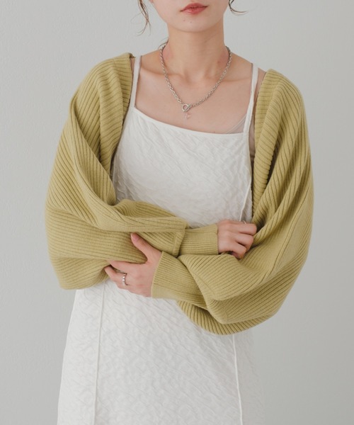 Kastane（カスタネ）の「リブニットボレロ（カーディガン/ボレロ・レディース・ブラック/グリーン/アイボリー・FREE）」の20枚目の写真