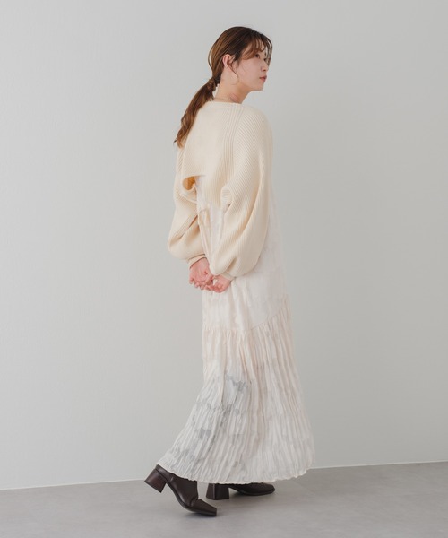 Kastane（カスタネ）の「リブニットボレロ（カーディガン/ボレロ・レディース・ブラック/グリーン/アイボリー・FREE）」の18枚目の写真