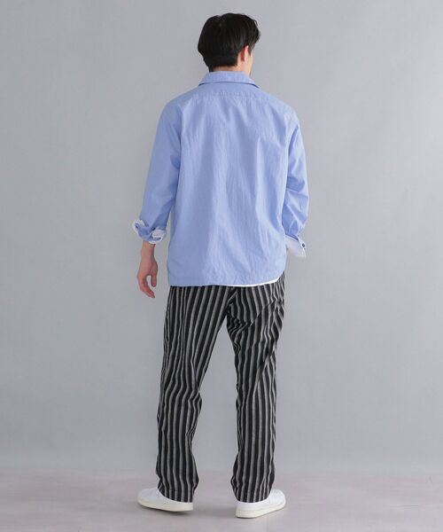 SHIPS（シップス）の「SHIPS: japan quality コットン/ナイロン コードレーン シャツブルゾン（ブルゾン・メンズ・ライトブルー/ネイビー・SMALL/MEDIUM/LARGE/X-LARGE）」の19枚目の写真