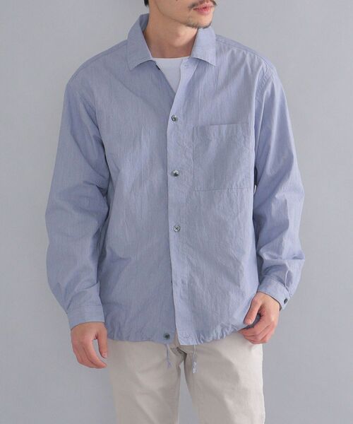 SHIPS（シップス）の「SHIPS: japan quality コットン/ナイロン コードレーン シャツブルゾン（ブルゾン・メンズ・ライトブルー/ネイビー・SMALL/MEDIUM/LARGE/X-LARGE）」の17枚目の写真