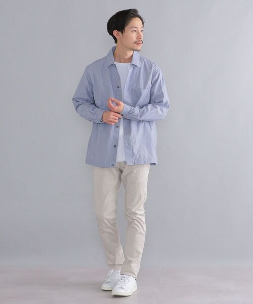 SHIPS（シップス）の「SHIPS: japan quality コットン/ナイロン コードレーン シャツブルゾン（ブルゾン・メンズ・ライトブルー/ネイビー・SMALL/MEDIUM/LARGE/X-LARGE）」の12枚目の写真