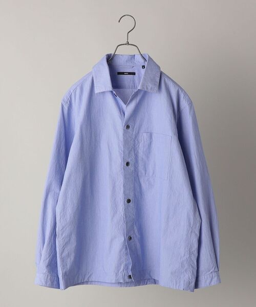 SHIPS（シップス）の「SHIPS: japan quality コットン/ナイロン コードレーン シャツブルゾン（ブルゾン・メンズ・ライトブルー/ネイビー・SMALL/MEDIUM/LARGE/X-LARGE）」の11枚目の写真