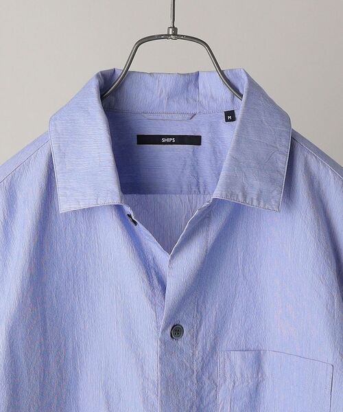 SHIPS（シップス）の「SHIPS: japan quality コットン/ナイロン コードレーン シャツブルゾン（ブルゾン・メンズ・ライトブルー/ネイビー・SMALL/MEDIUM/LARGE/X-LARGE）」の6枚目の写真