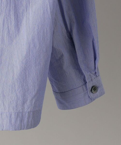 SHIPS（シップス）の「SHIPS: japan quality コットン/ナイロン コードレーン シャツブルゾン（ブルゾン・メンズ・ライトブルー/ネイビー・SMALL/MEDIUM/LARGE/X-LARGE）」の4枚目の写真